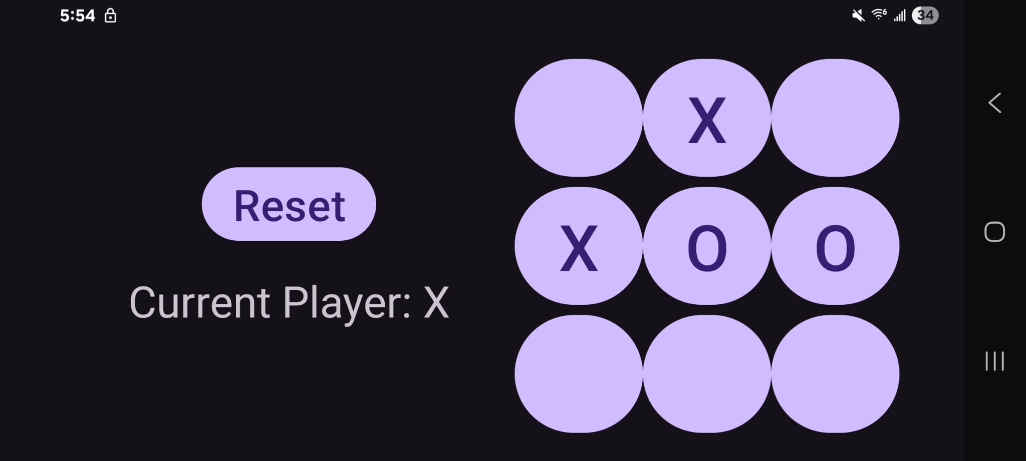 Tic Tac Toe landscape